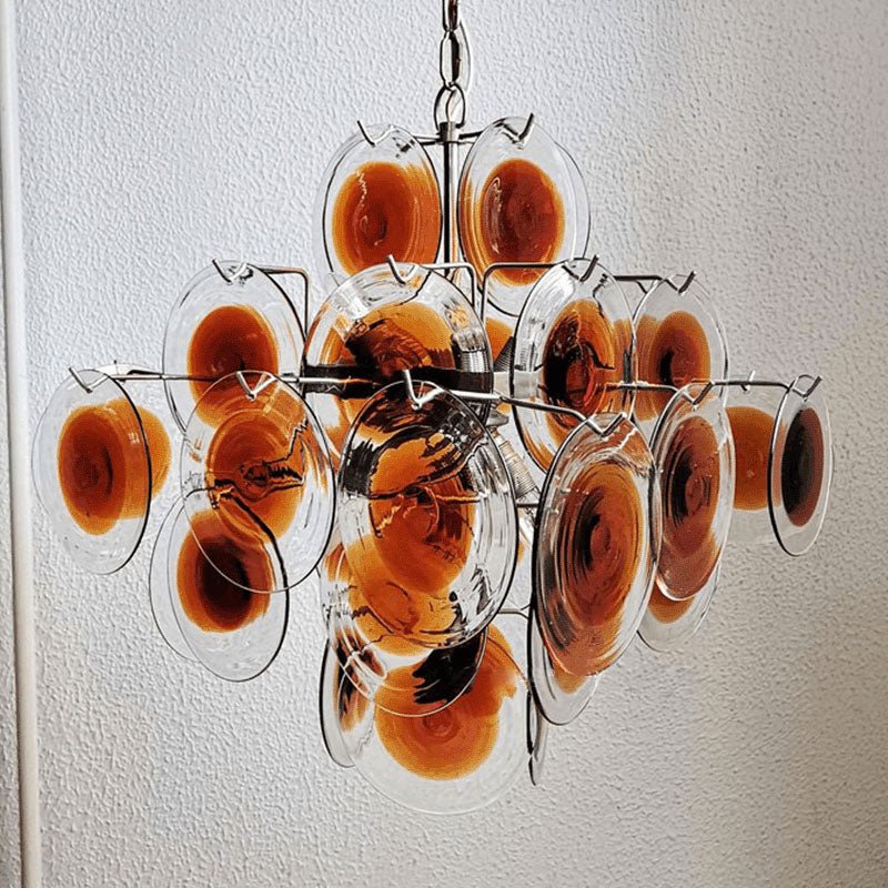 Mazzega Vistosi Glass Chandelier