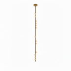 Brass Glass Drop Chandelier