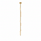 Brass Glass Drop Chandelier