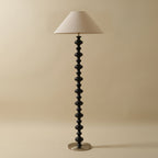 Sculpted Rhythm Wood Floor Lamp