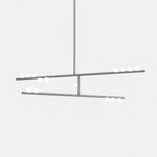 Brass Glass Drop Chandelier