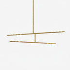 Brass Glass Drop Chandelier