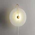 Alabaster LED Plug-In Wall Lamp
