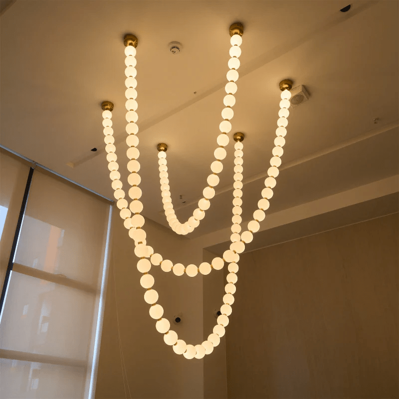 Pearl Necklace Balls Chandelier