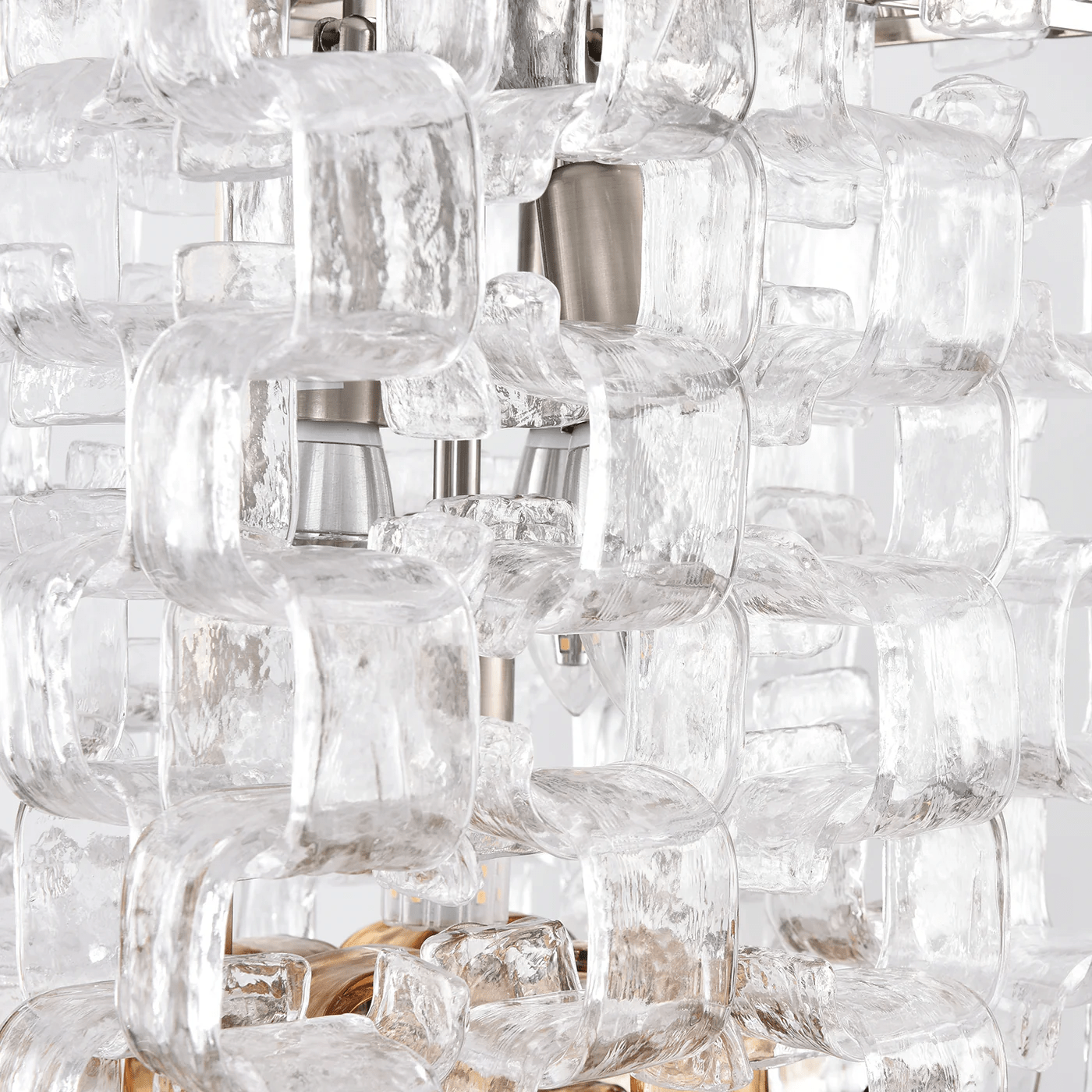 Glass Poliarte Interlocking Chandelier