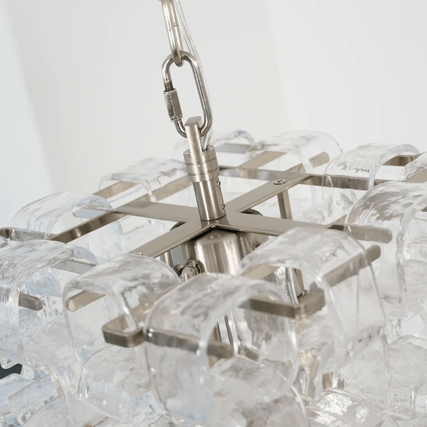 Glass Poliarte Interlocking Chandelier