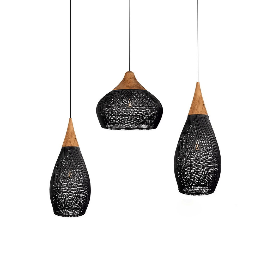 Braided Rattan Pendant Lamp