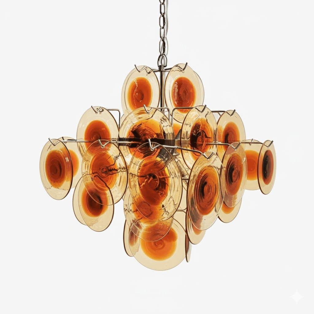 Mazzega Vistosi Glass Chandelier