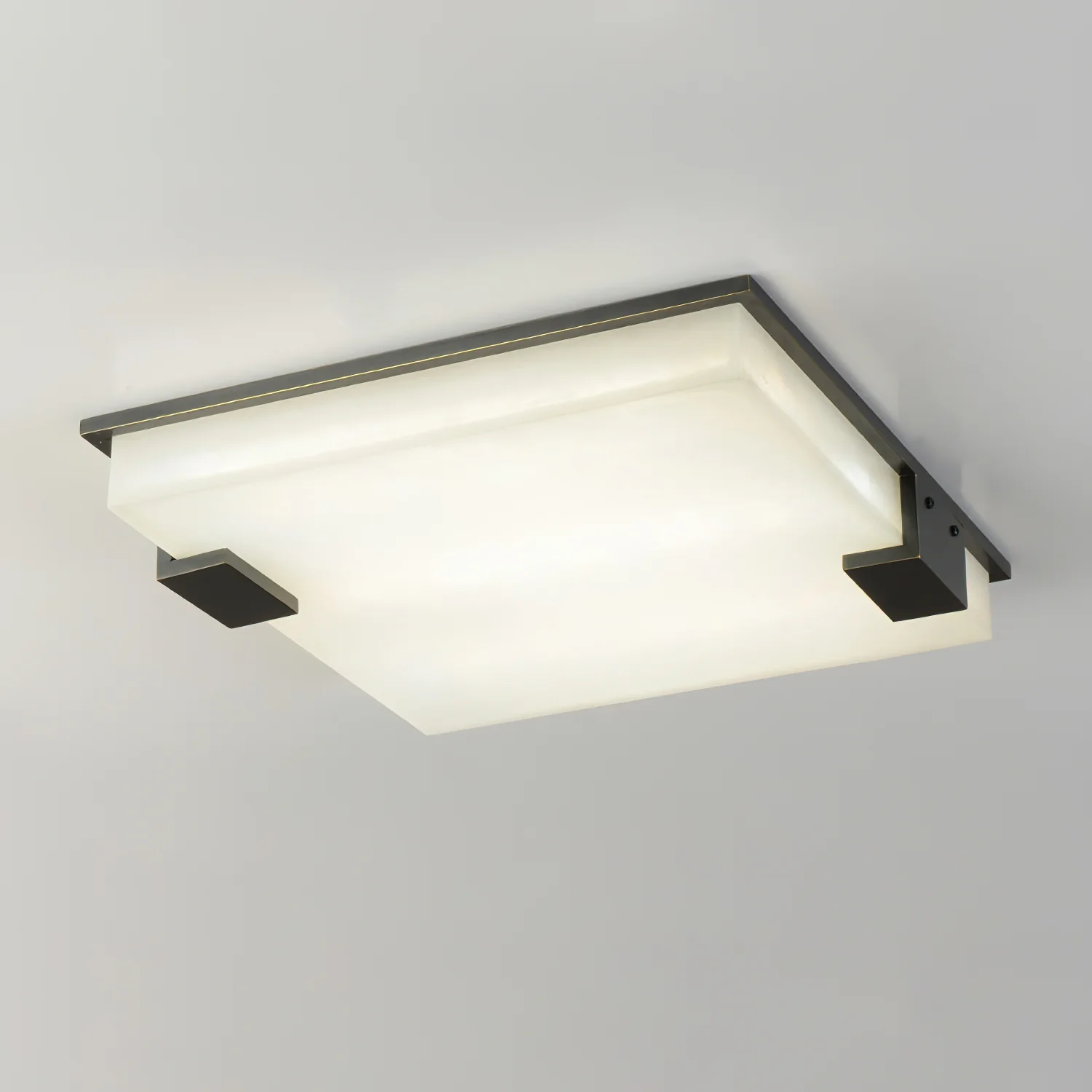 Square Alabaster Ceiling Lamp