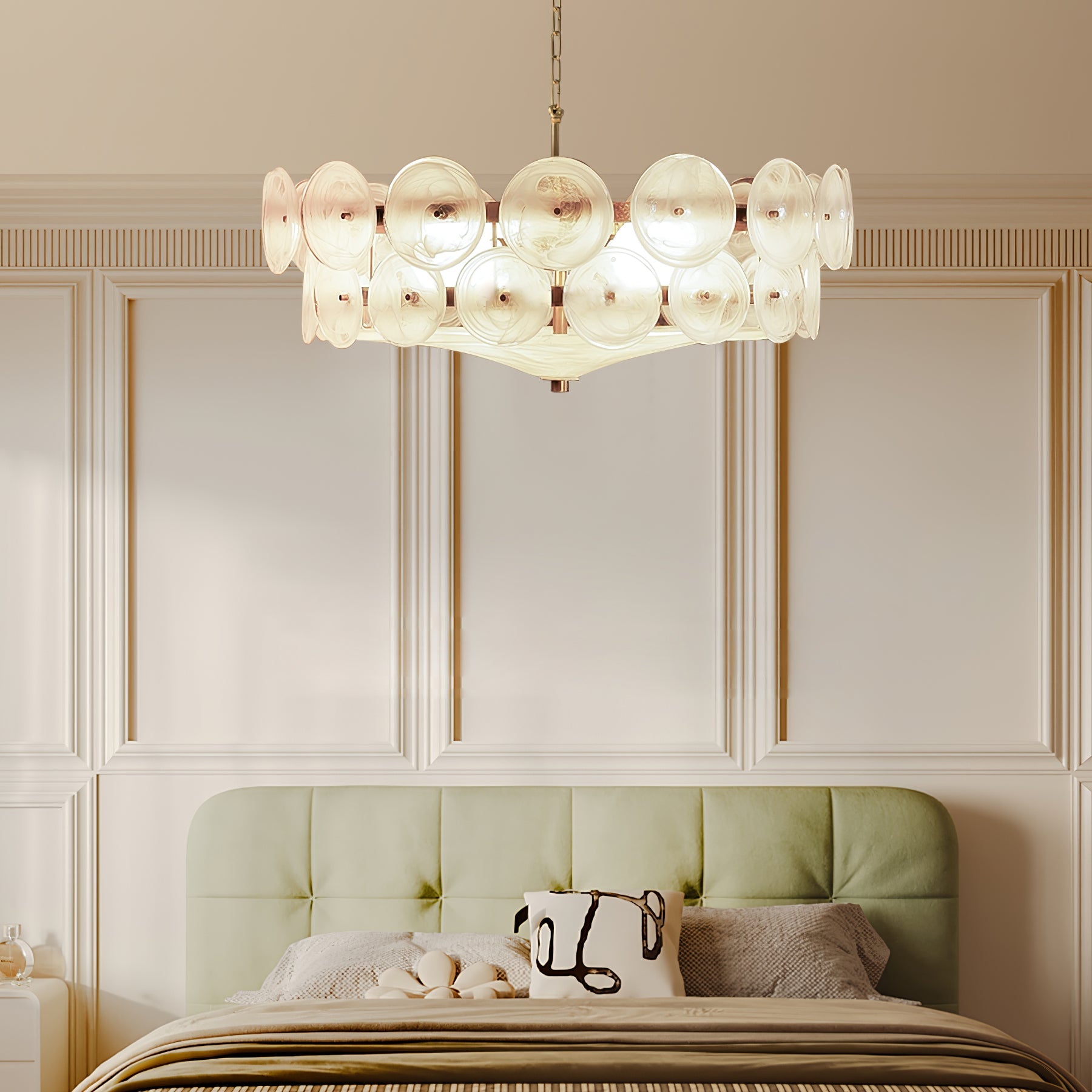 Solaris Disc Glass Chandelier
