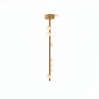 Brass Glass Drop Chandelier