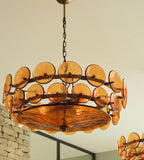 Solaris Disc Glass Chandelier