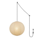 Akari A Pendant Swag Light (black plug wire)