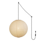 Akari A Pendant Swag Light (black plug wire)