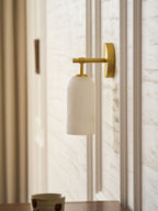 Pillar Alabaster Wall Sconce