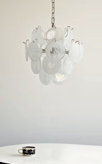 Aqua White Glass Chandelier