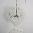 Aqua White Glass Chandelier