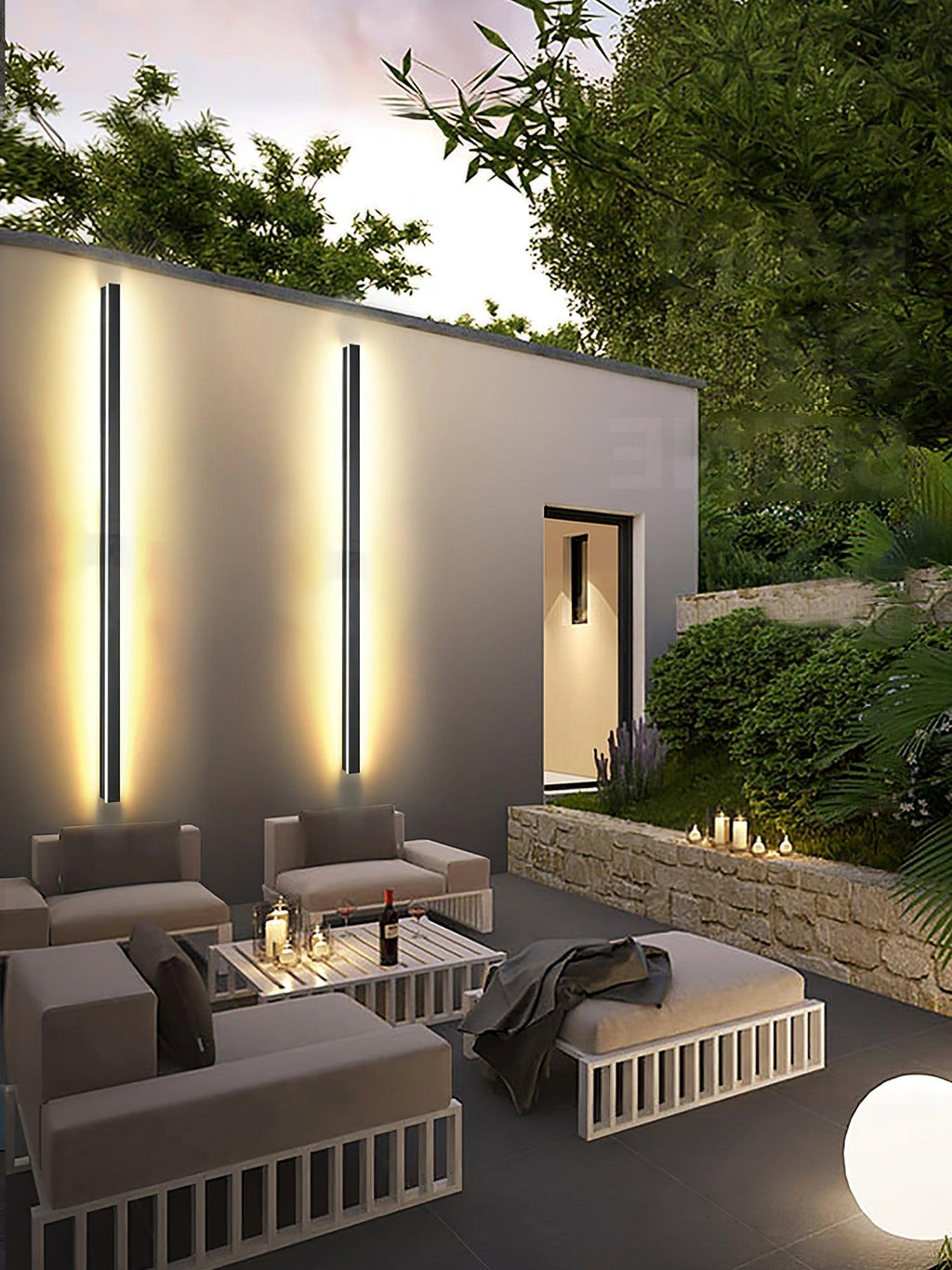 Long Strip Solar Outdoor Sconce