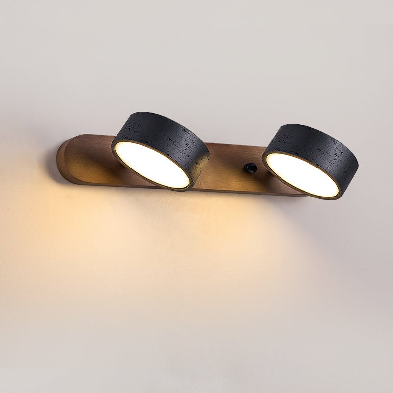 Black Travertine Duo Wall Light