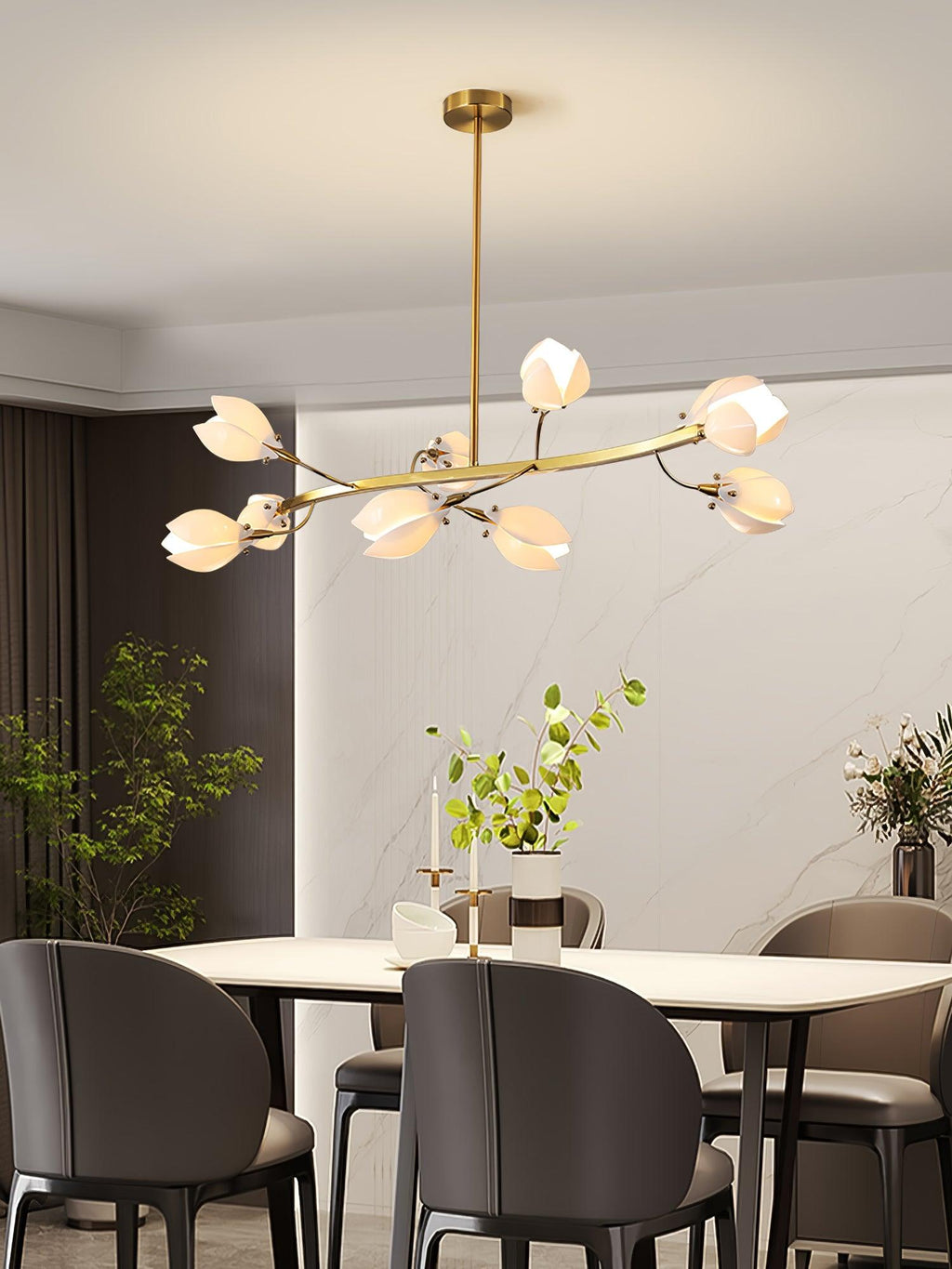 Porcelain Magnolia Chandelier