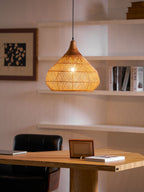 Braided Rattan Pendant Lamp