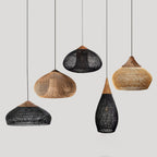 Braided Rattan Pendant Lamp