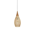 Braided Rattan Swag Pendant Lamp