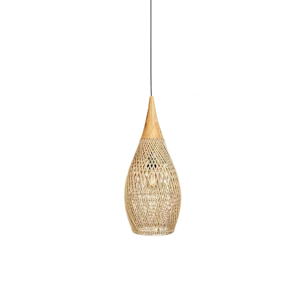 Braided Rattan Pendant Lamp