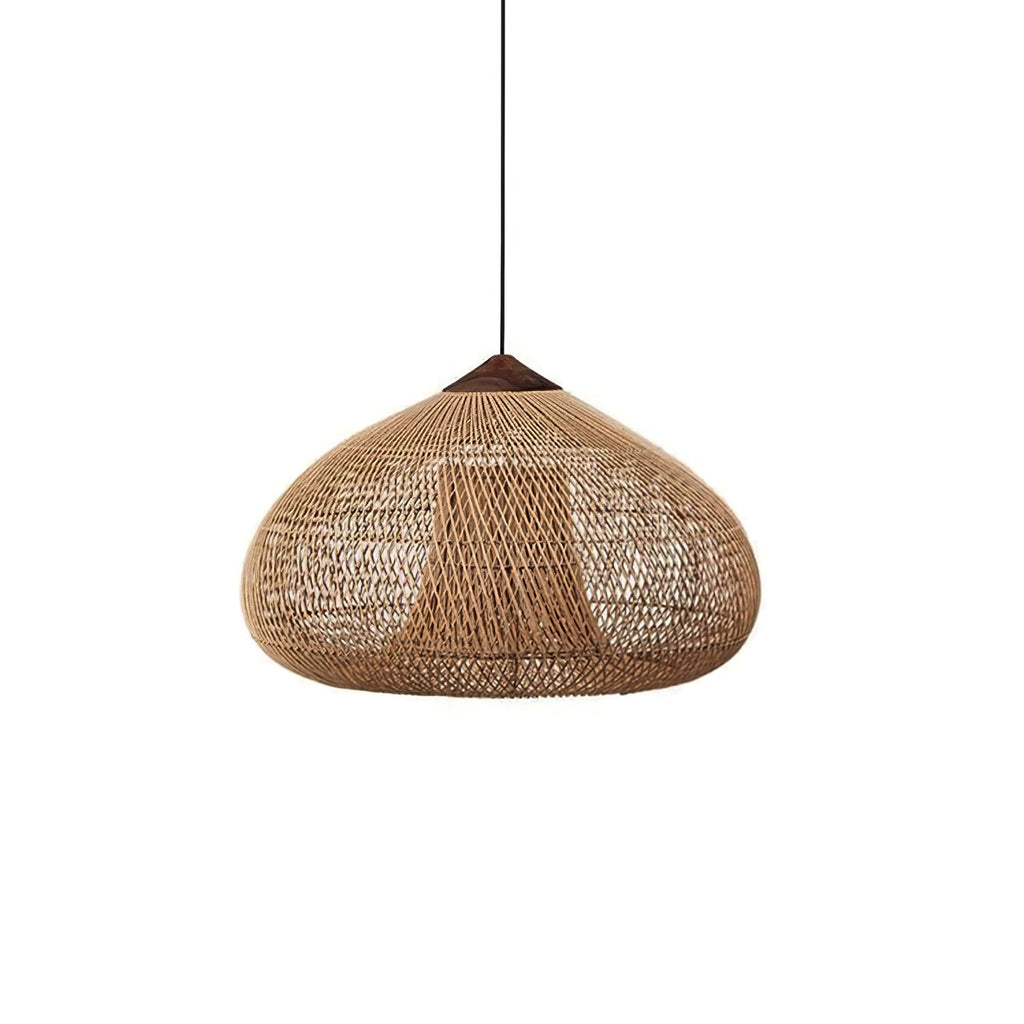 Braided Rattan Swag Pendant Lamp