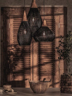 Braided Rattan Swag Pendant Lamp