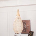 Braided Rattan Swag Pendant Lamp
