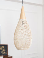 Braided Rattan Swag Pendant Lamp