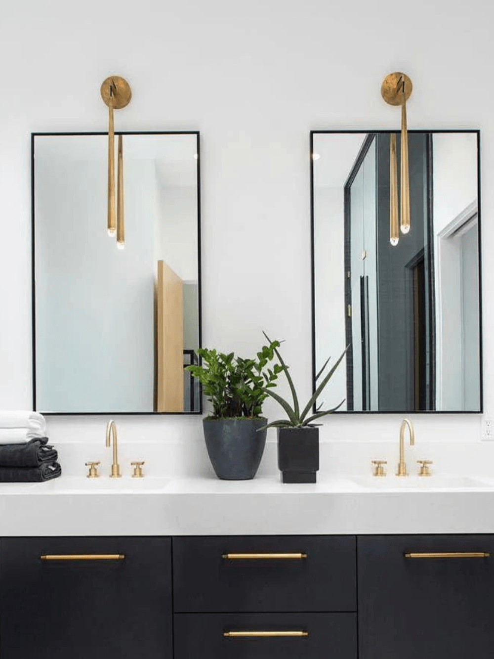 Cone Wall Lamp in Brass