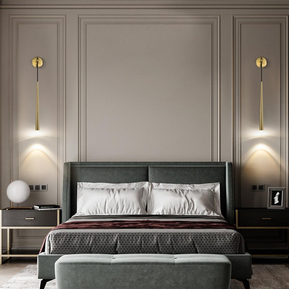 Cone Wall Lamp in Brass