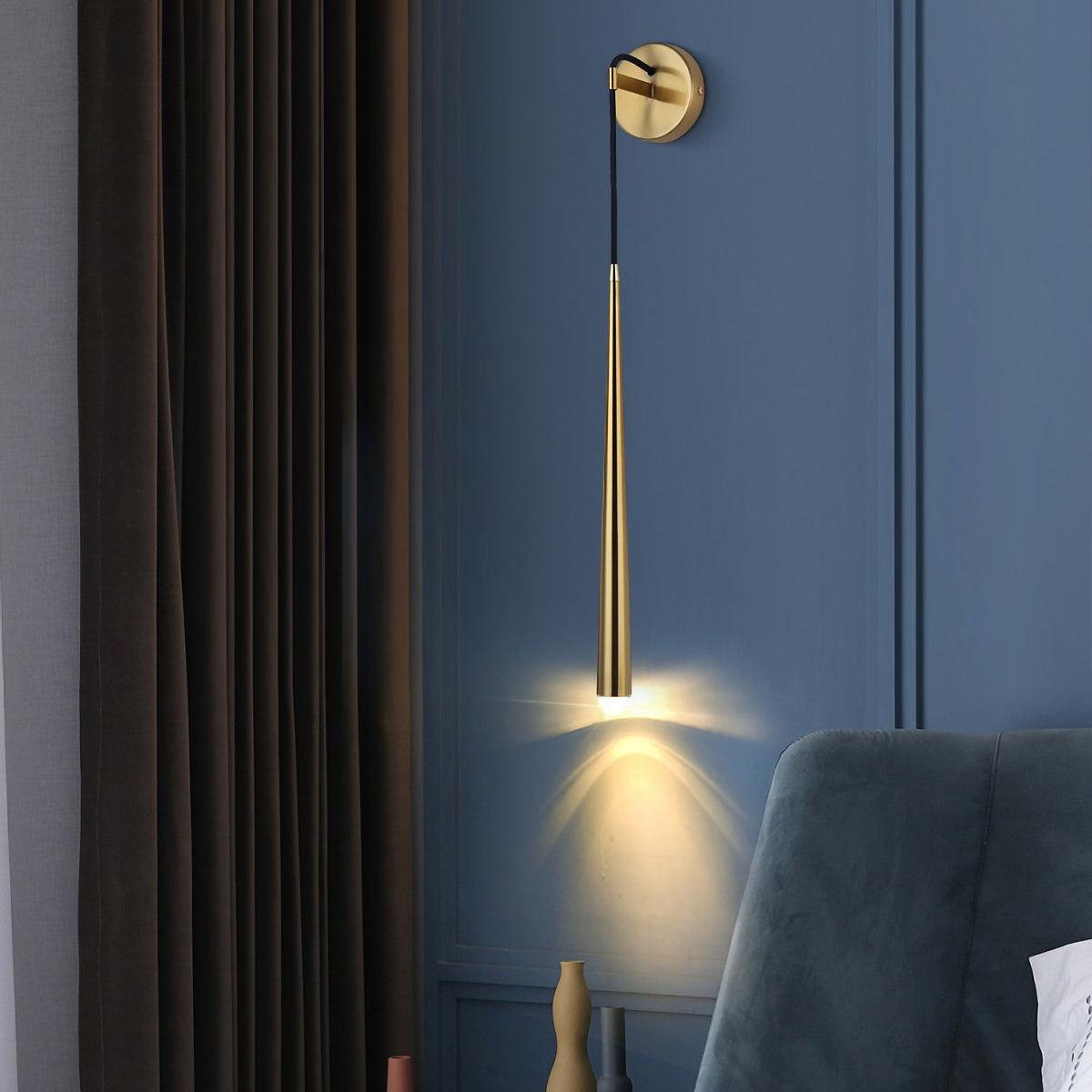 Cone Wall Lamp in Brass
