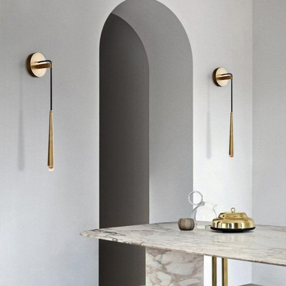Cone Wall Lamp in Brass