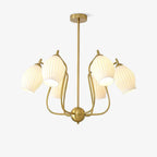 Ceramic Ribbed Chandelier