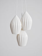 Ceramic Ribbed Pendant Light