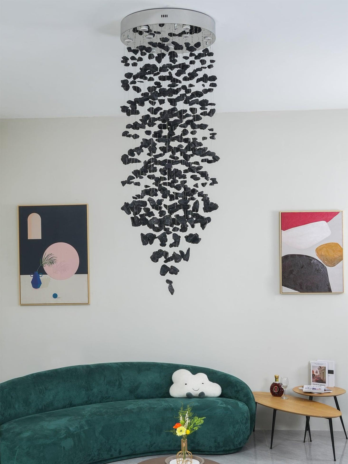 Black Stones Chandeliers