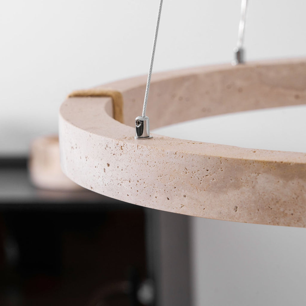 Circle Travertine Pendant Lamp