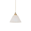 Conical Alabaster Brass Pendant Lamp