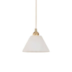Conical Alabaster Brass Pendant Lamp