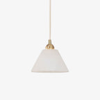 Conical Alabaster Brass Pendant Lamp