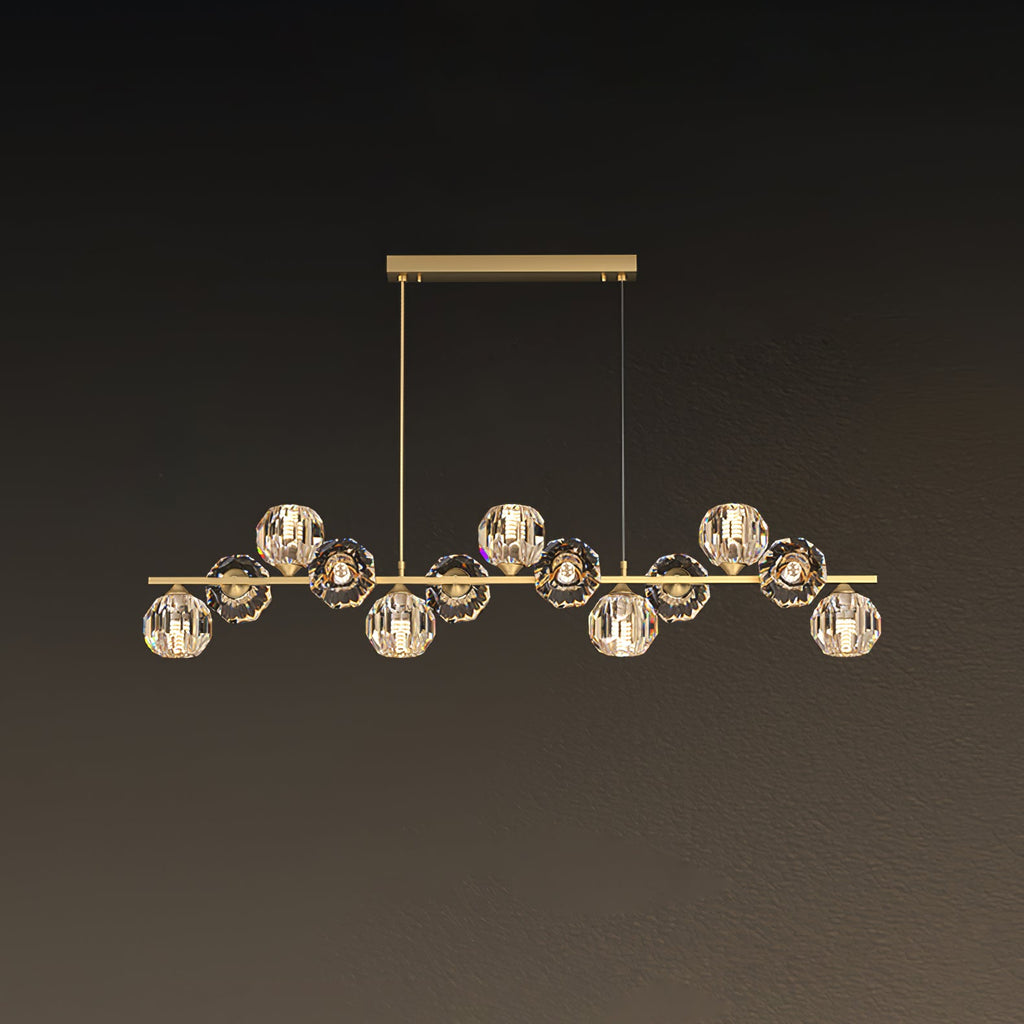 Crystal Glass Ball Chandelier
