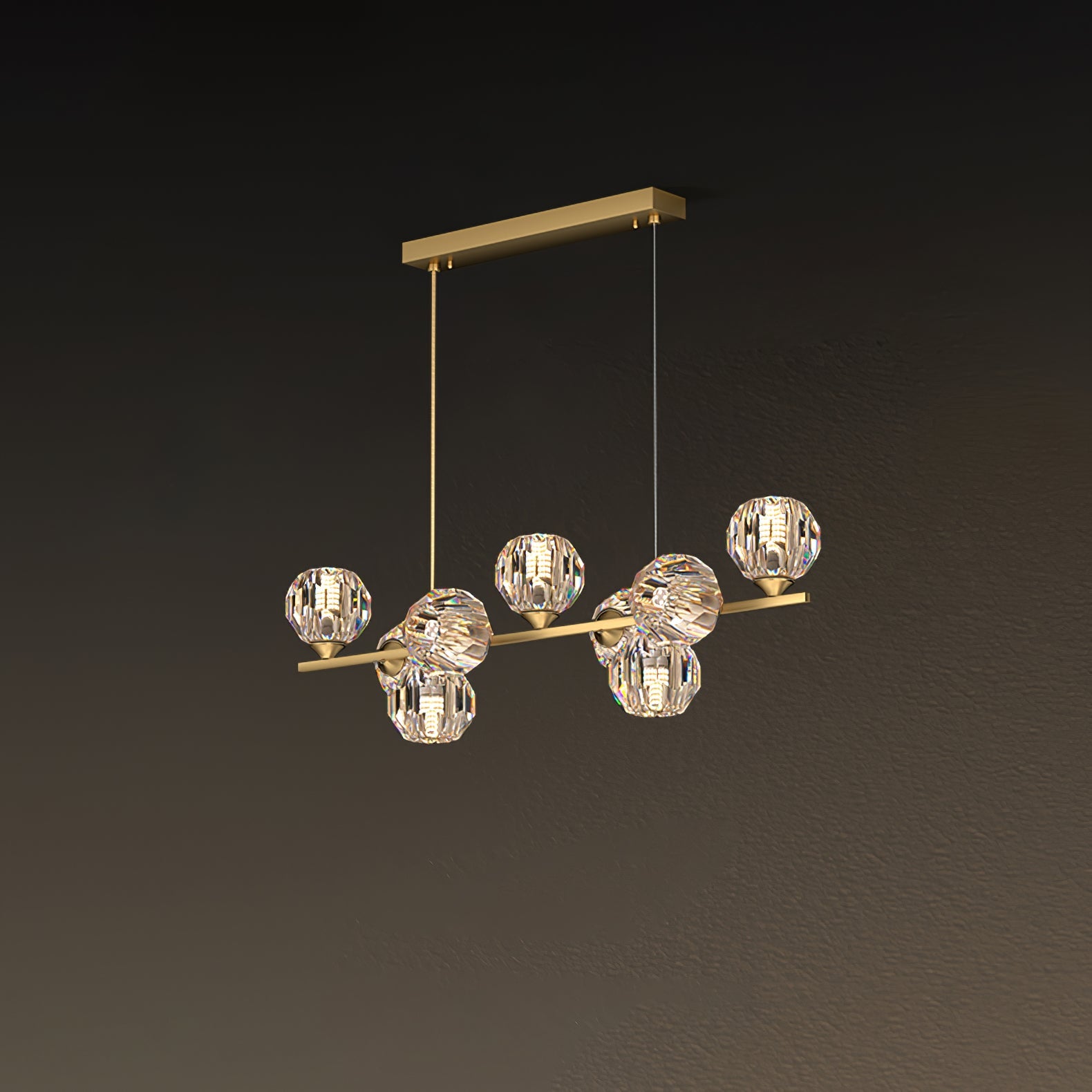 Crystal Glass Ball Chandelier