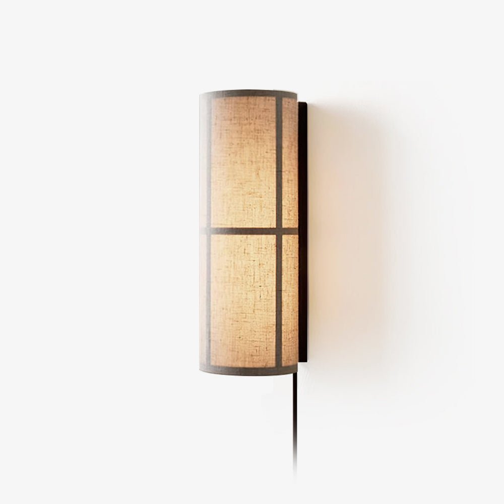 Cylinder Fabric Plug-in Wall Lamp