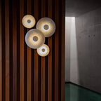 Disc Shaped Alabaster Wall Light