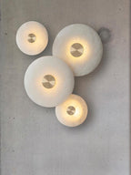 Disc Shaped Alabaster Wall Light