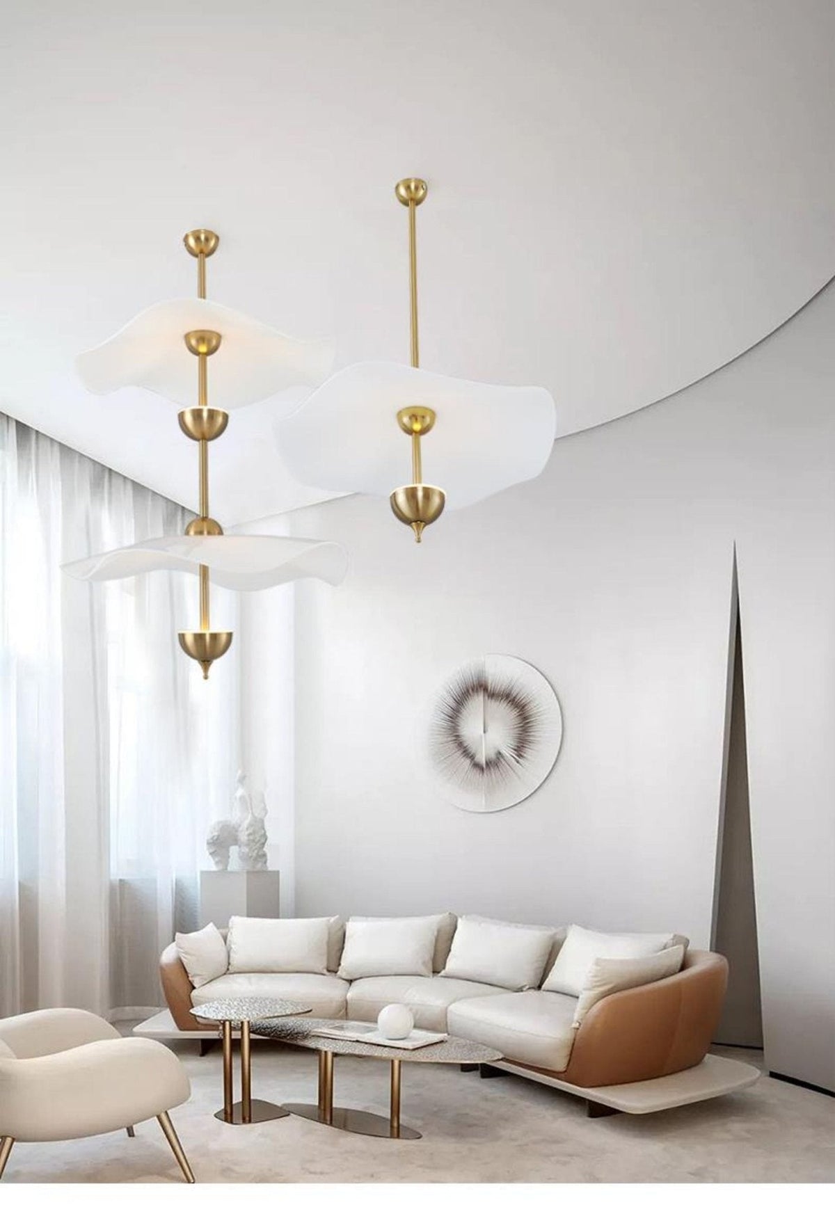 Envolee Double Biscuit Pendant Light