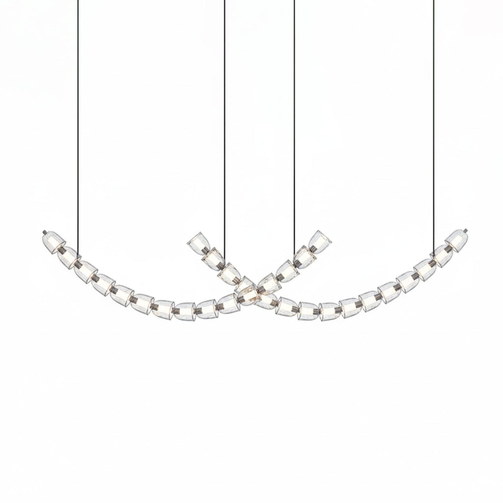The Gabriel Curved LED Chandelier | Custom Size & Made-to-Order Lighting for Luxury Homes & Commercial Spaces